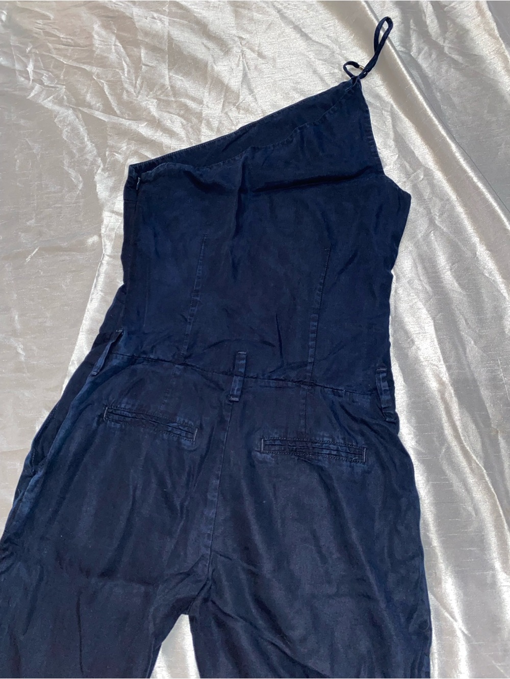 PAIGE Navy One-Shoulder Jumpsuit